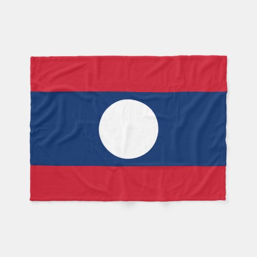 Laos Vlag Fleece Deken (Voorkant (Horizontaal))