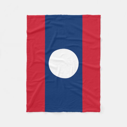 Laos Vlag Fleece Deken (Voorkant)
