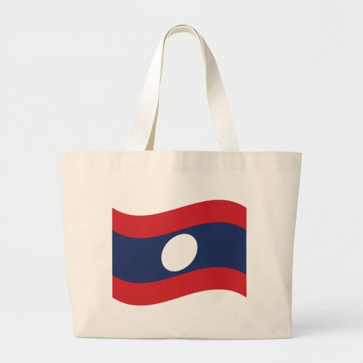 Laos Vlag Golft Grote Tote Bag (Voorkant)