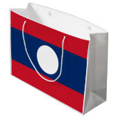 Laos Vlag Groot Cadeauzakje (Achterkant Gekanteld)