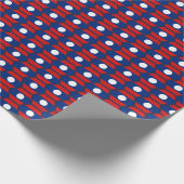 Laos Vlag Honingraat Inpakpapier (Hoek)
