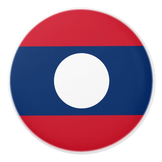 Laos Vlag Keramische Knop (Voorkant)
