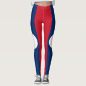 Laos Vlag Leggings (Voorkant)