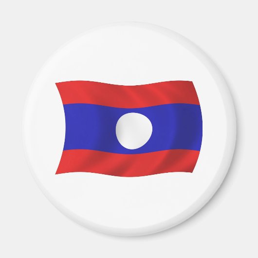Laos Vlag Magneet (Voorkant)