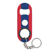 Laos Vlag Mini Flessenopener (Achterkant)