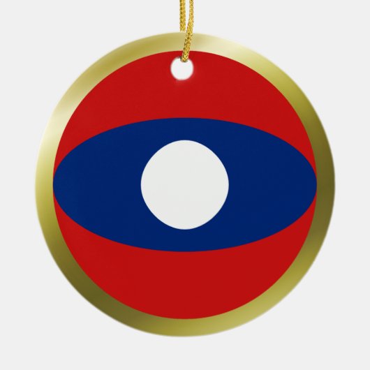 Laos Vlag Ornament (Voorkant)