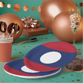 Laos vlag papieren bordje