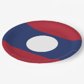 Laos vlag papieren bordje (Gekanteld)