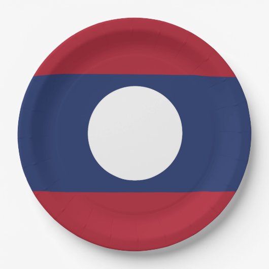 Laos vlag papieren bordje (Voorkant)