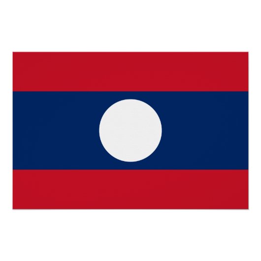 Laos Vlag Perfect Poster (Voorkant)
