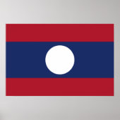 Laos vlag poster (Voorkant)