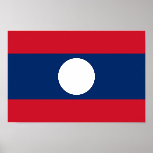 Laos Vlag Poster (Voorkant)