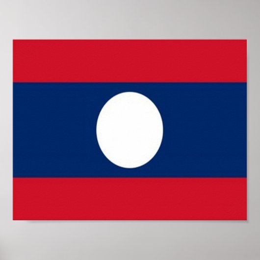 Laos - Vlag - Poster (Voorkant)