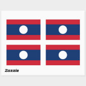 Laos Vlag Rechthoekige Sticker (Vel)