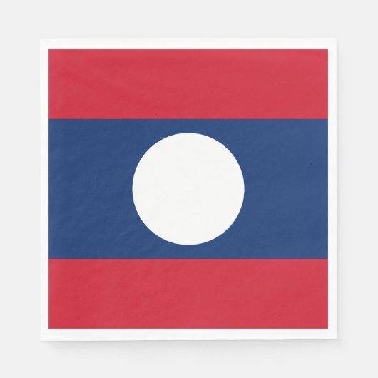 Laos Vlag Servet (Voorkant)