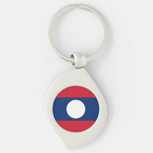 Laos Vlag Sleutelhanger