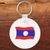 Laos Vlag Sleutelhanger (Voorkant)