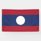 Laos vlag spandoek (Horizontaal)