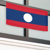 Laos Vlag Spandoek (Buitenkant Gebouw)