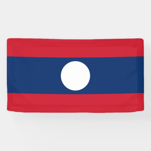 Laos Vlag Spandoek (Horizontaal)
