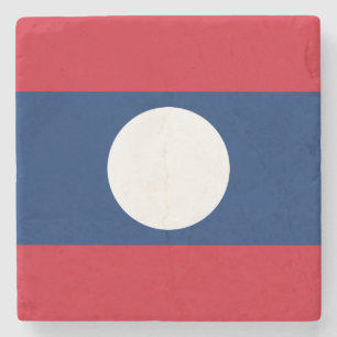 Laos Vlag Stenen Onderzetter