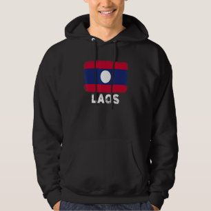 Laos Vlag   Steun Laotiaans Volk Vrouwen Mannen   Hoodie