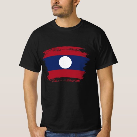 Laos vlag t-shirt (Voorkant)