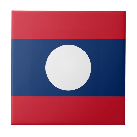 Laos Vlag Tegeltje (Voorkant)