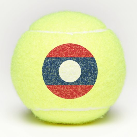 Laos Vlag Tennisballen (Voorkant)