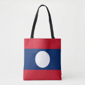 Laos Vlag Tote Bag (Voorkant)