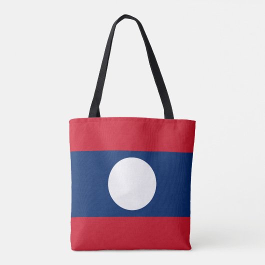 Laos Vlag Tote Bag (Achterkant)