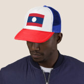Laos Vlag Trucker Pet (In situ)