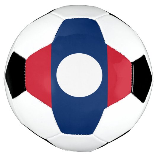 Laos Vlag Voetbal (Gedraaid)