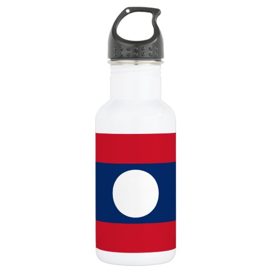 Laos Vlag Waterfles (Voorkant)