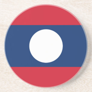 Laos Vlag Zandsteen Onderzetter