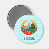 Laos Wapen Magneet (Voorkant / Achterkant)