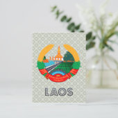 Laos-wapenschild Briefkaart (Staand voorkant)