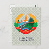 Laos-wapenschild Briefkaart (Voorkant / Achterkant)