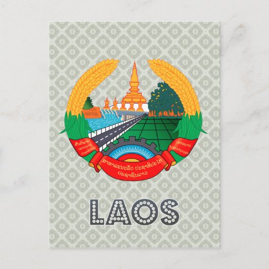Laos-wapenschild Briefkaart (Voorkant)