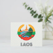 Laos-wapenschild Briefkaart (Staand voorkant)