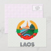 Laos-wapenschild Briefkaart (Voorkant / Achterkant)