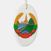 Laos-wapenschild Keramisch Ornament (Rechts)