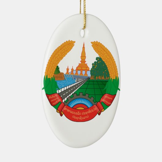 Laos-wapenschild Keramisch Ornament (Rechts)