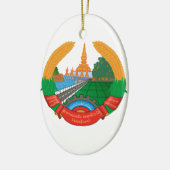 Laos-wapenschild Keramisch Ornament (Links)
