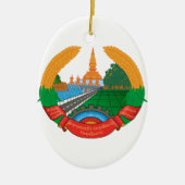Laos-wapenschild Keramisch Ornament (Voorkant)