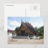 laos wat briefkaart (Voorkant / Achterkant)