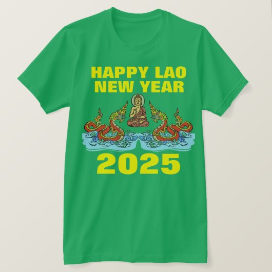 Laotiaans Nieuwjaar 2Naga 2025 T-shirt (Design voorkant)