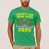 Laotiaans Nieuwjaar 2Naga 2025 T-shirt (Voorkant)