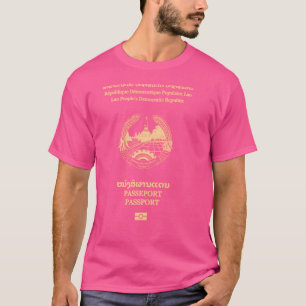 Laotiaans paspoort t-shirt