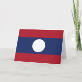 Laotiaanse vlag bedankkaart (Voorkant)